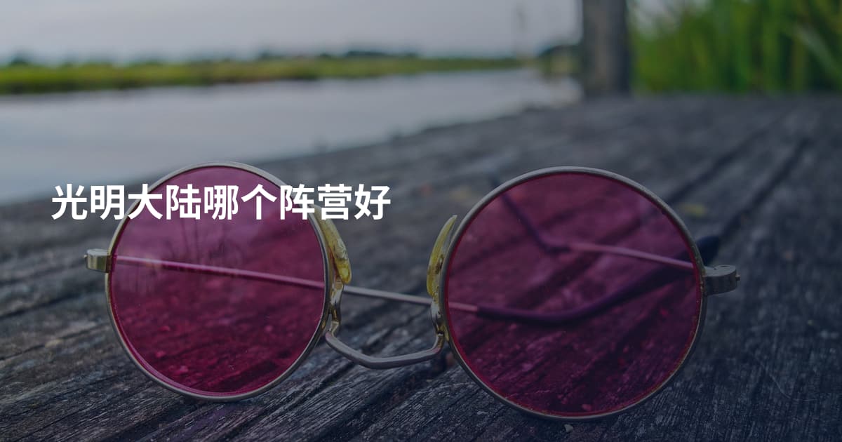 光明大陆哪个阵营好