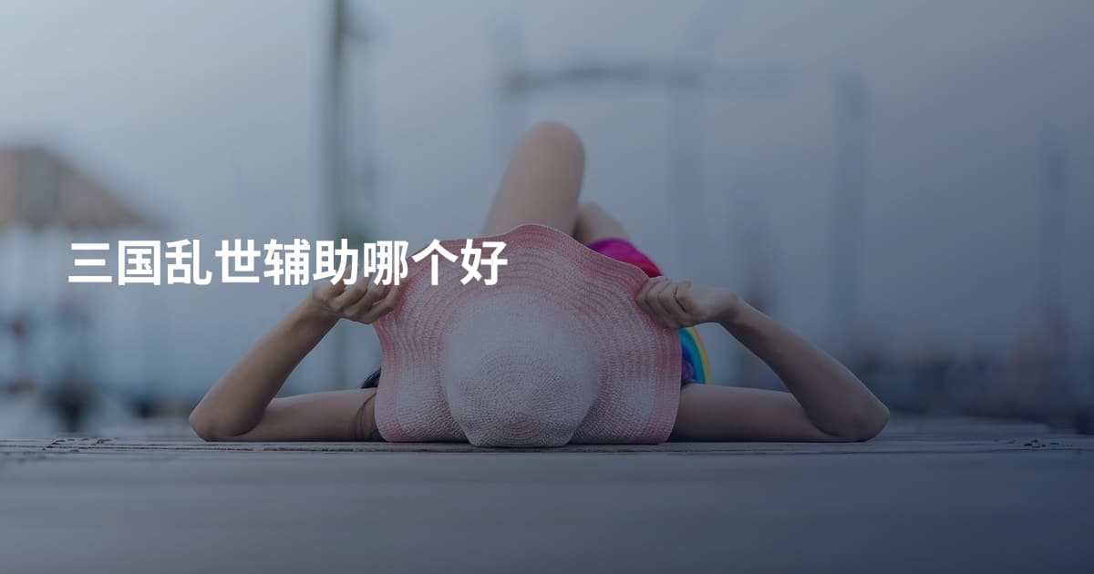 三国乱世辅助哪个好