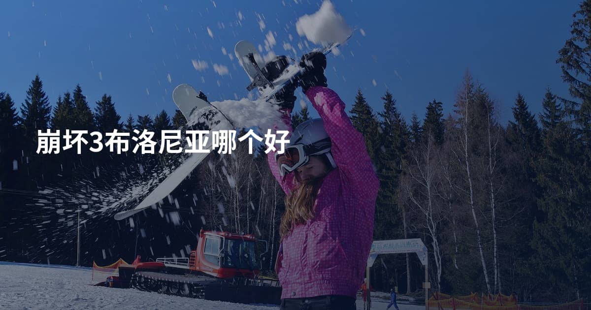 崩坏3布洛尼亚哪个好
