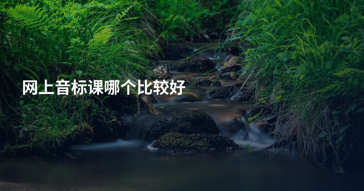 网上音标课哪个比较好