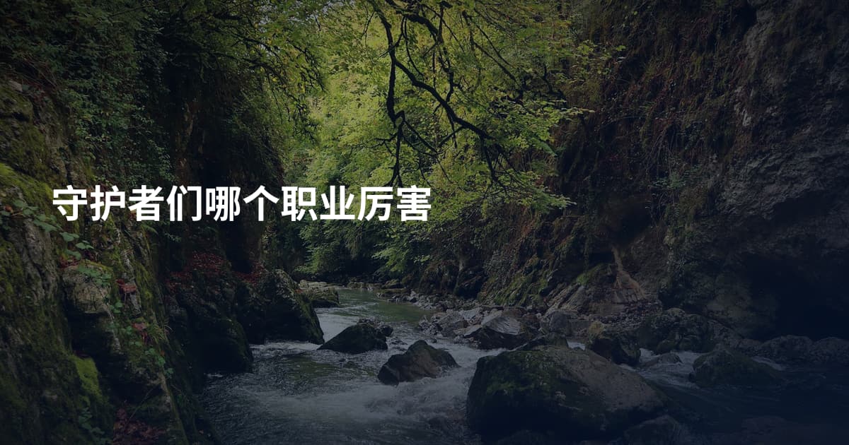 守护者们哪个职业厉害