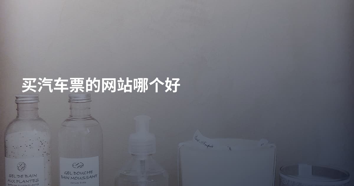 买汽车票的网站哪个好