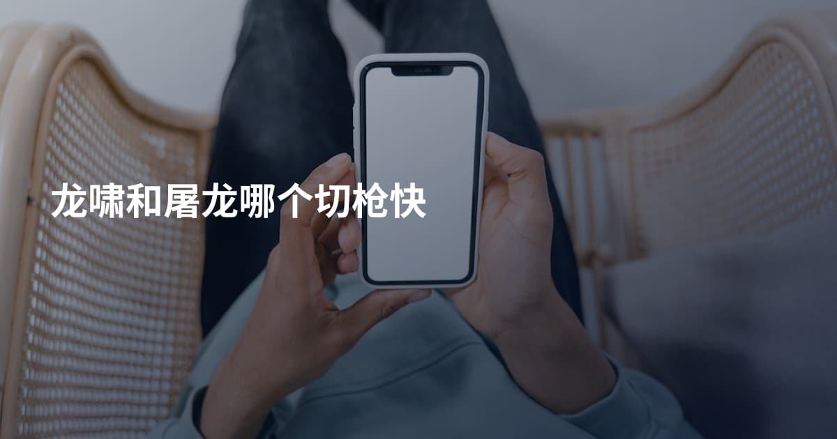 龙啸和屠龙哪个切枪快