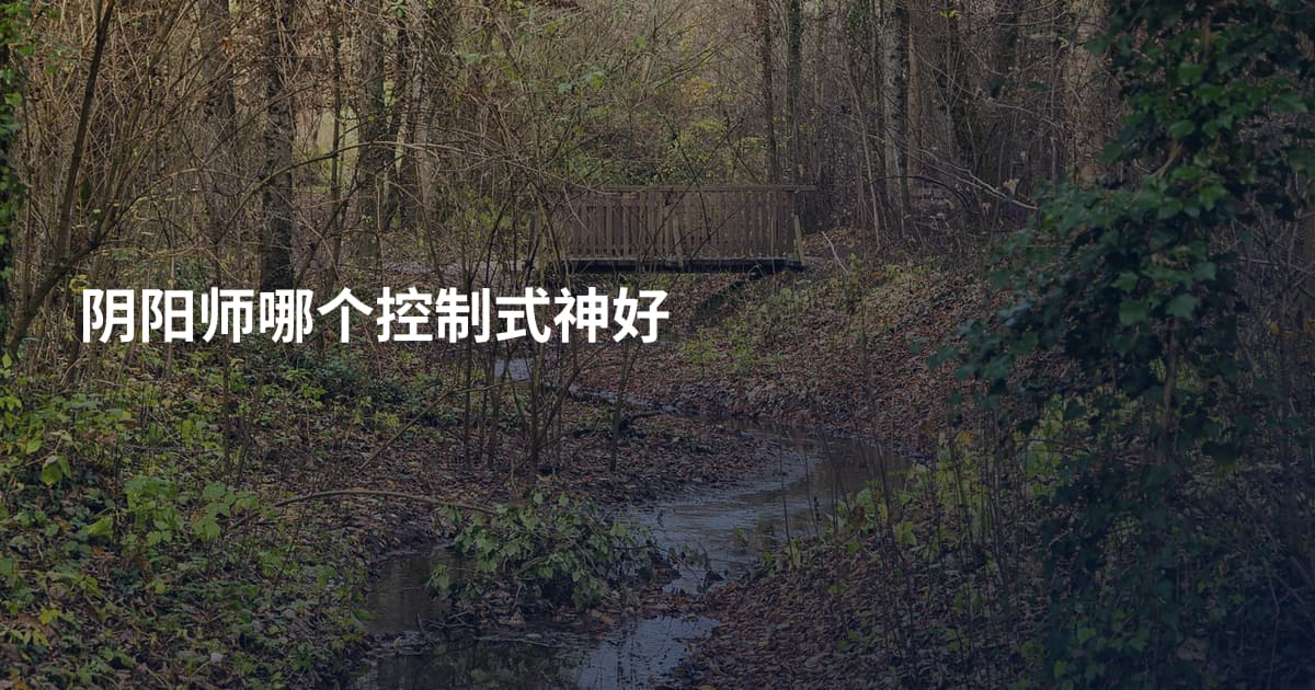 阴阳师哪个控制式神好