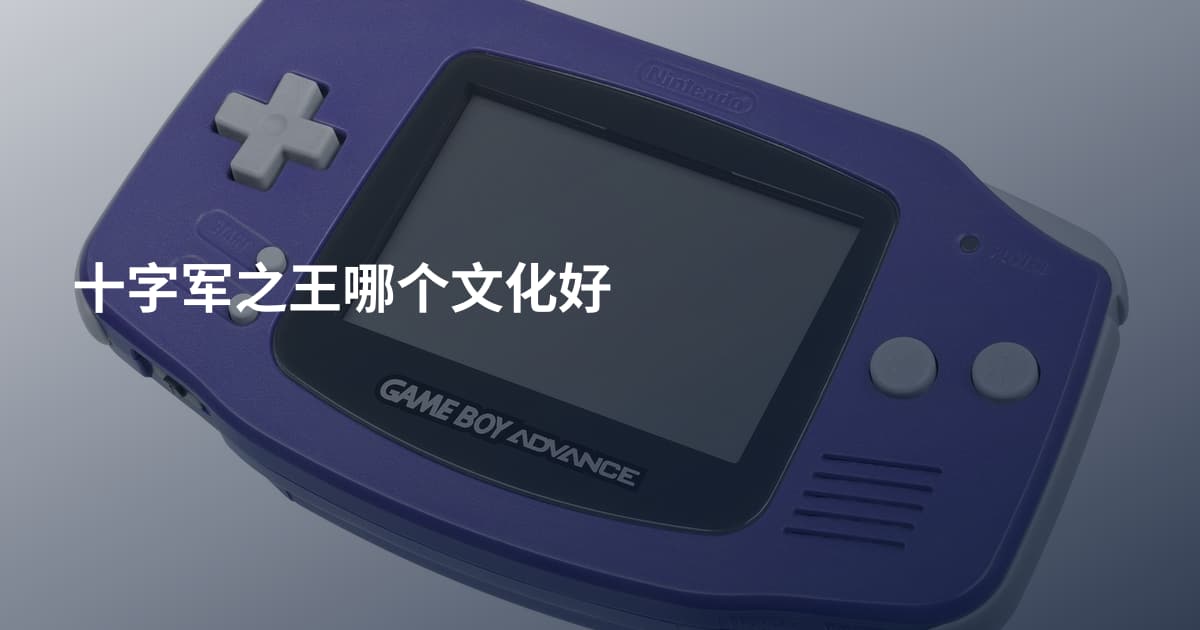 十字军之王哪个文化好