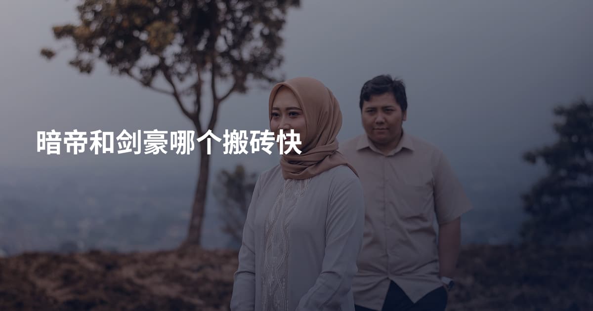 暗帝和剑豪哪个搬砖快
