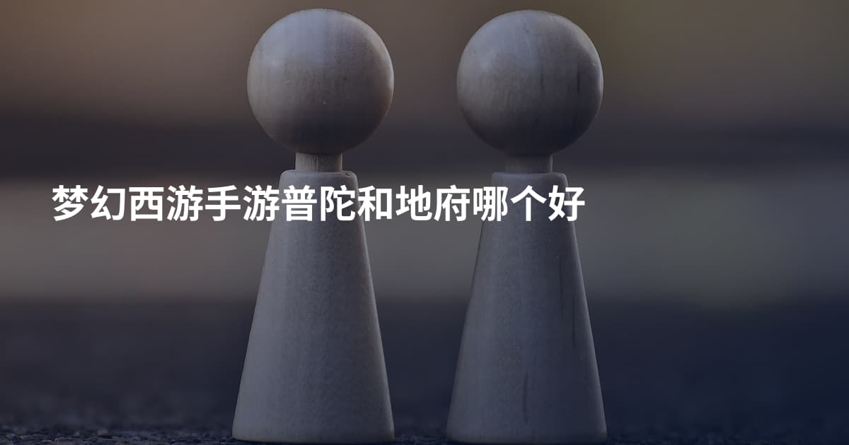 梦幻西游手游普陀和地府哪个好