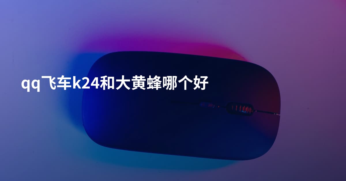 qq飞车k24和大黄蜂哪个好