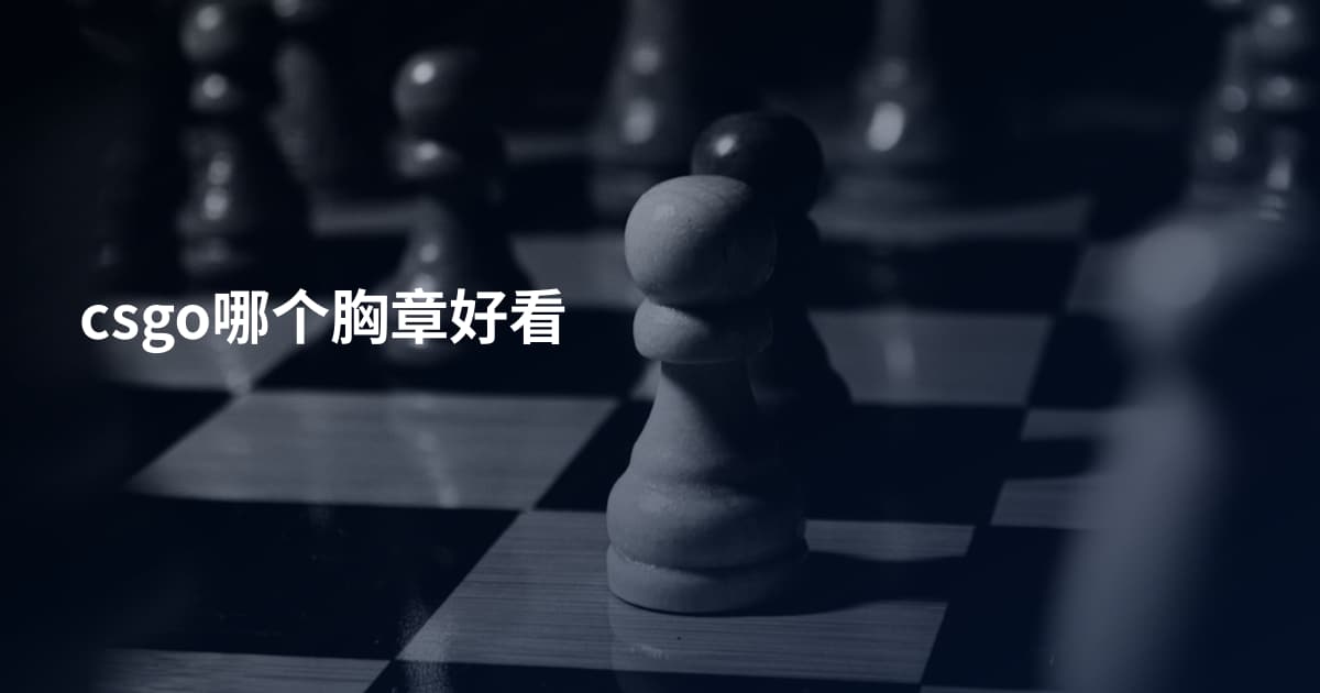 csgo哪个胸章好看