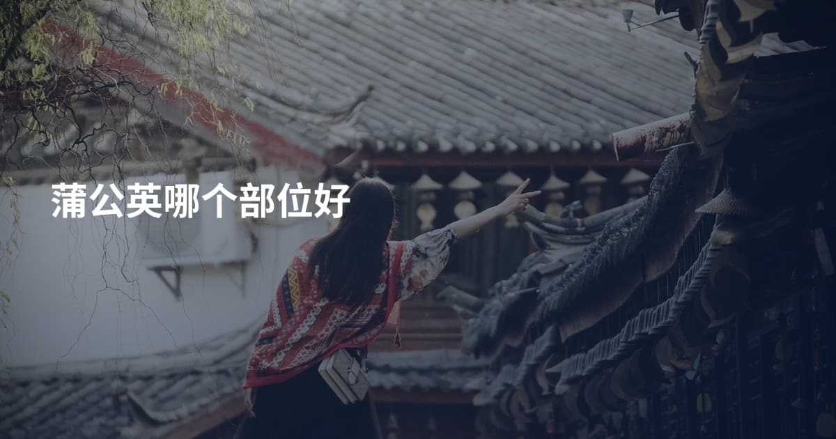 蒲公英哪个部位好