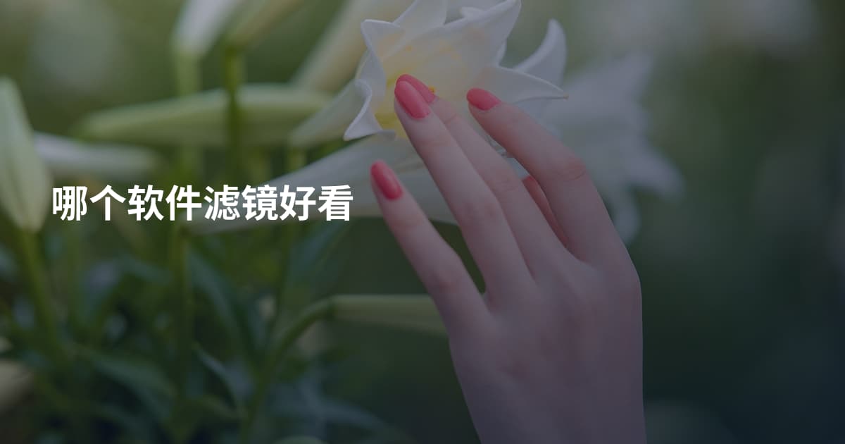 哪个软件滤镜好看