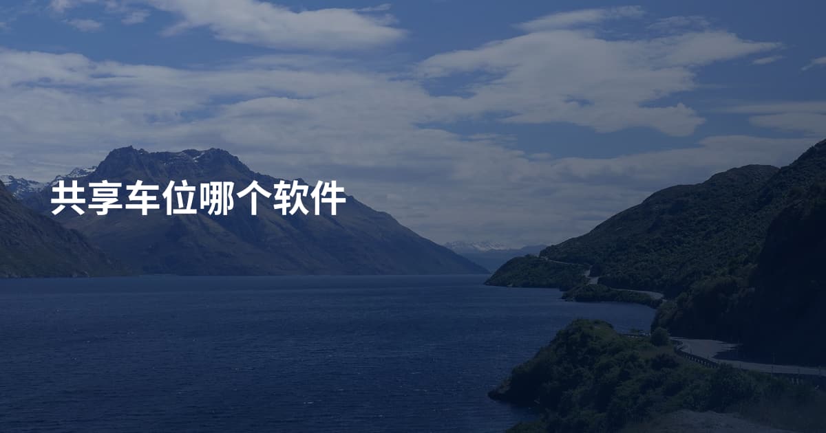 共享车位哪个软件