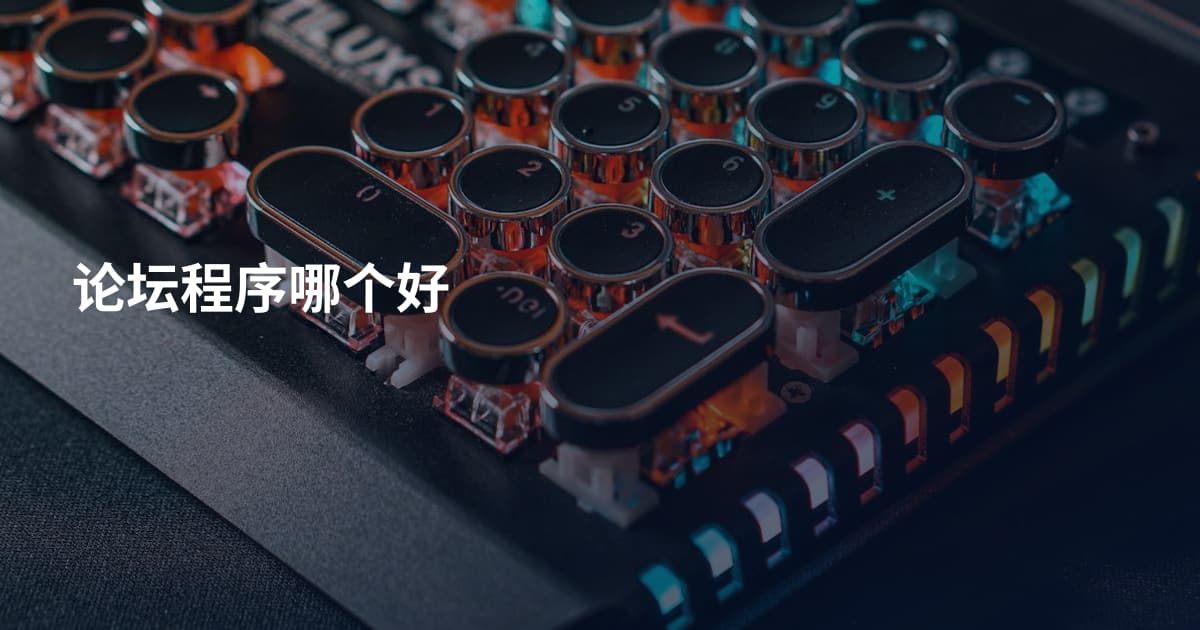 论坛程序哪个好