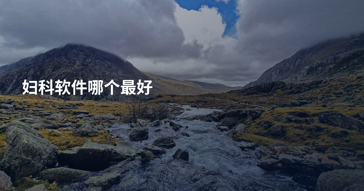 妇科软件哪个最好