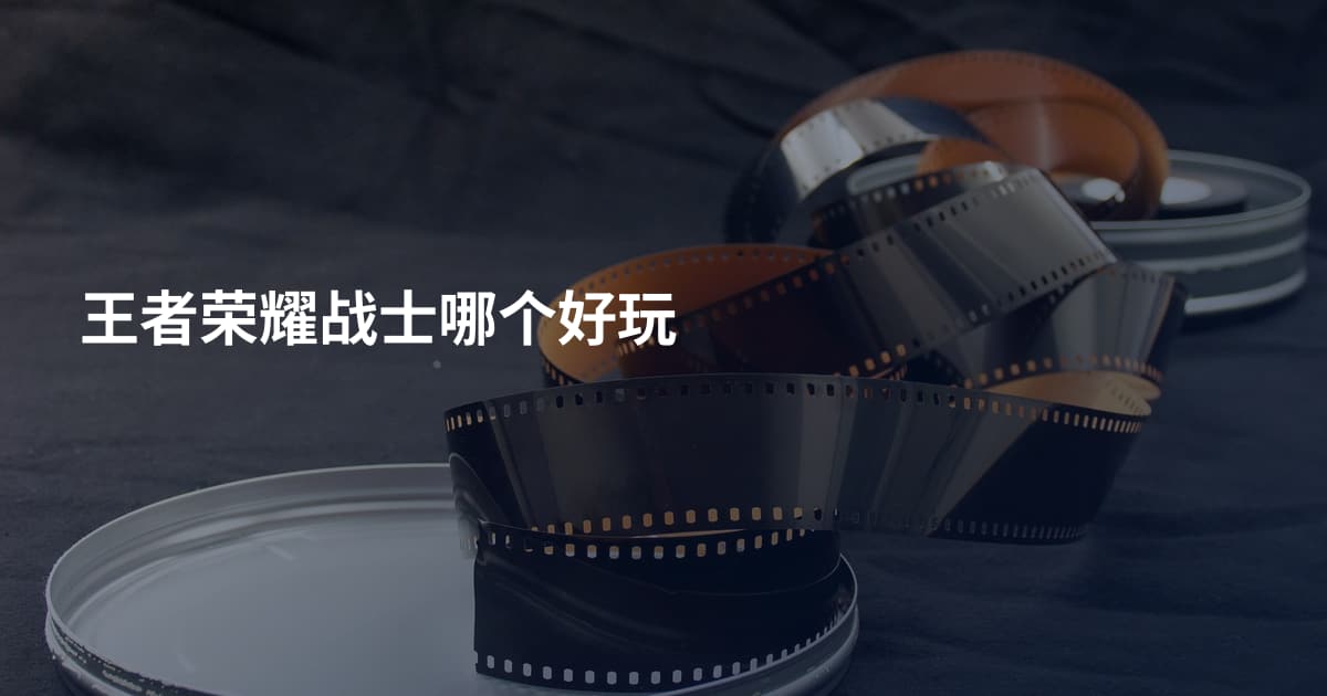 王者荣耀战士哪个好玩