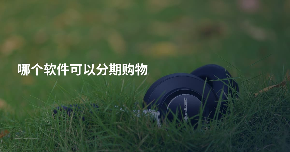 哪个软件可以分期购物