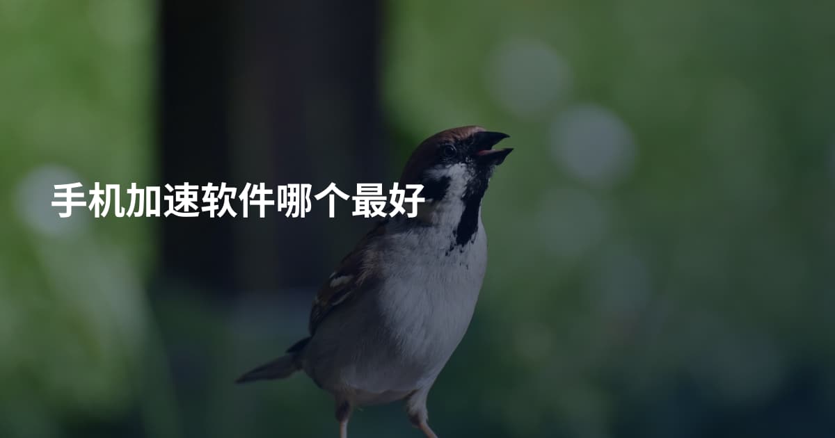 手机加速软件哪个最好