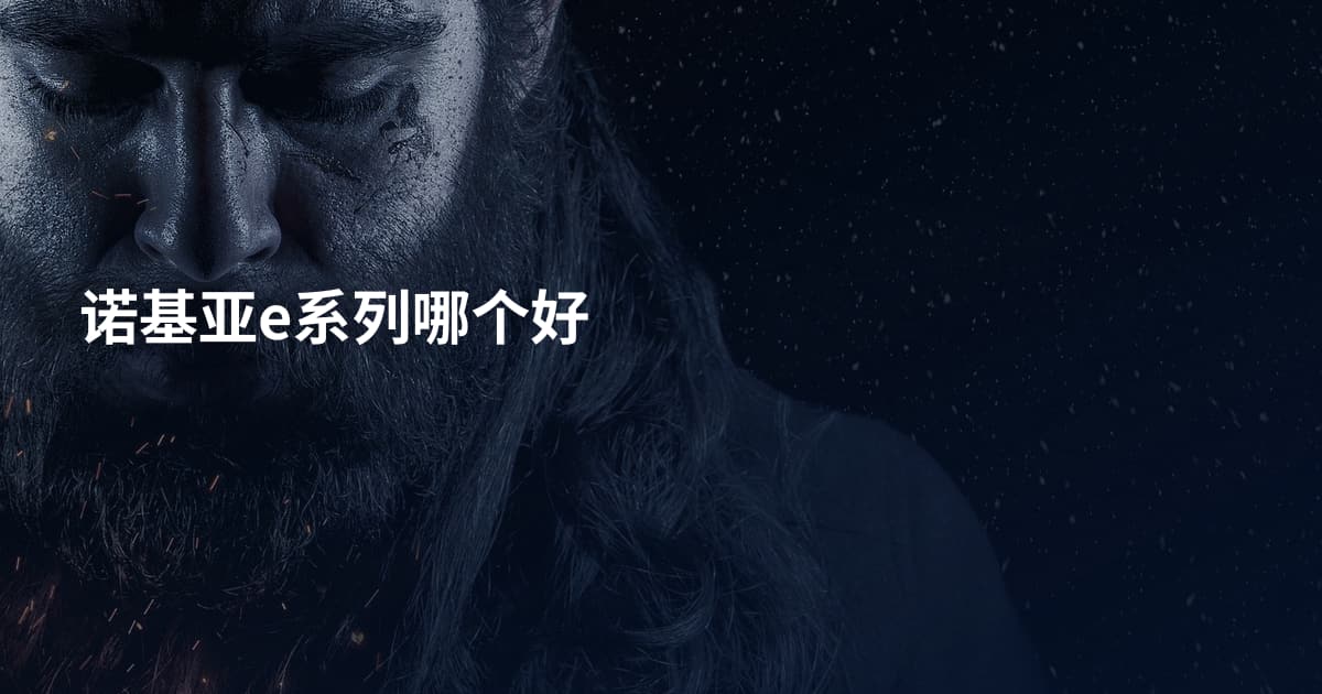 诺基亚e系列哪个好