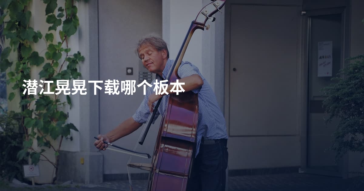 潜江晃晃下载哪个板本