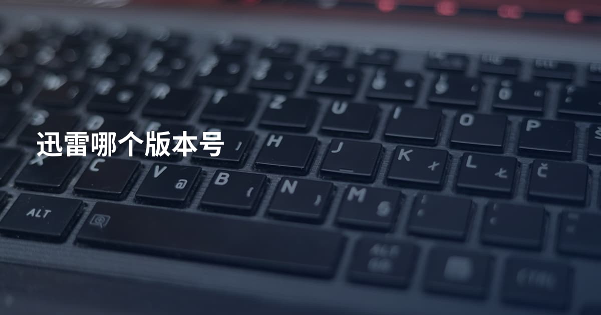 迅雷哪个版本号