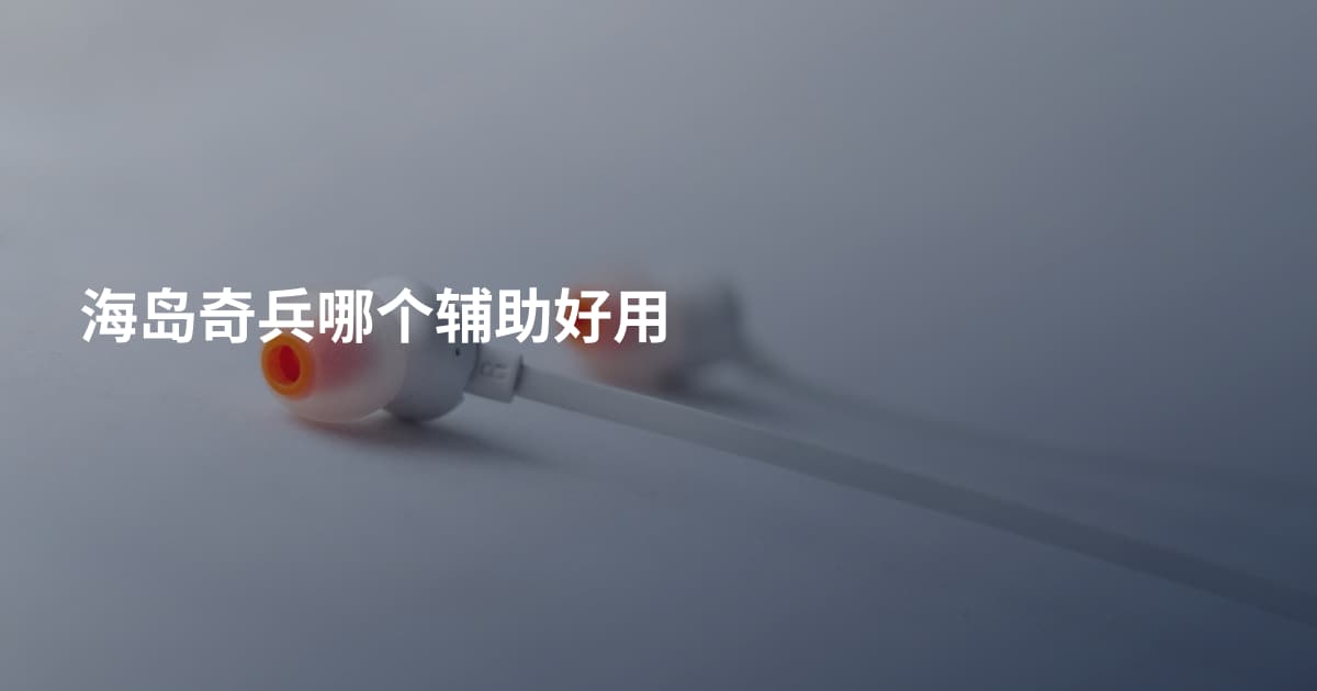 海岛奇兵哪个辅助好用