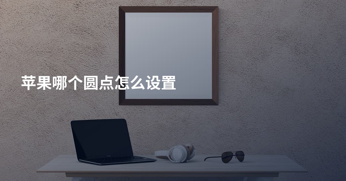 苹果哪个圆点怎么设置