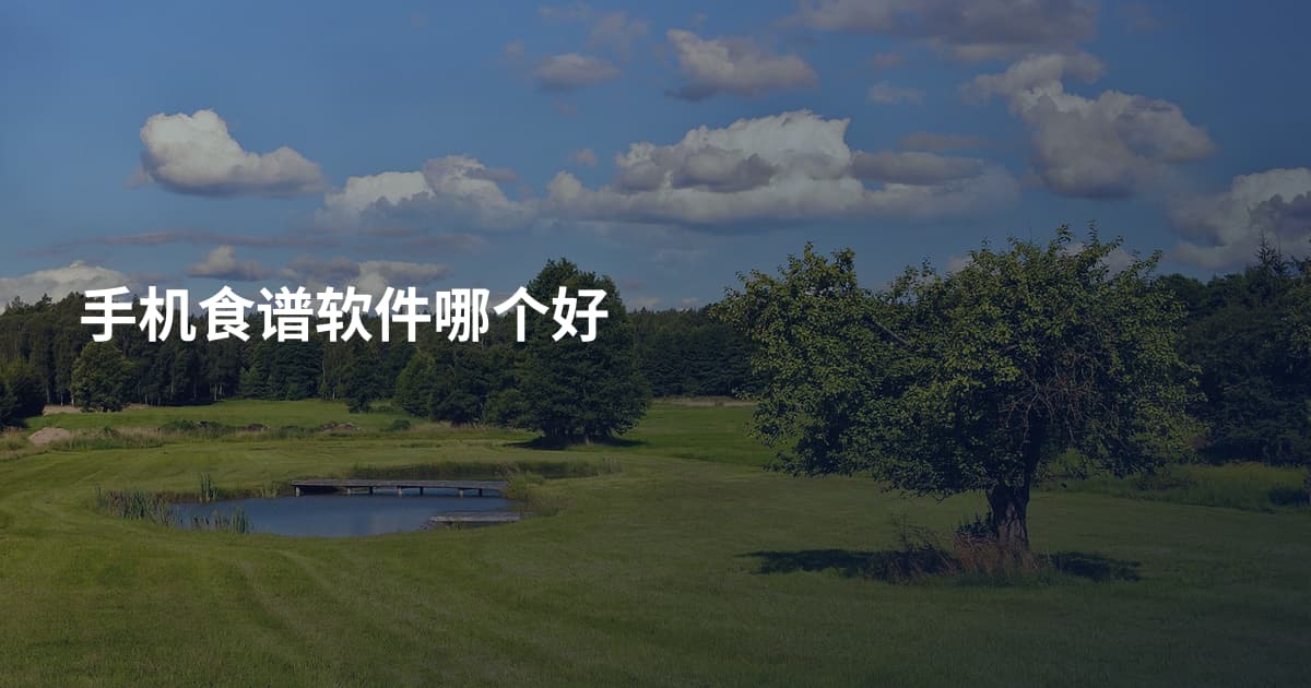 手机食谱软件哪个好