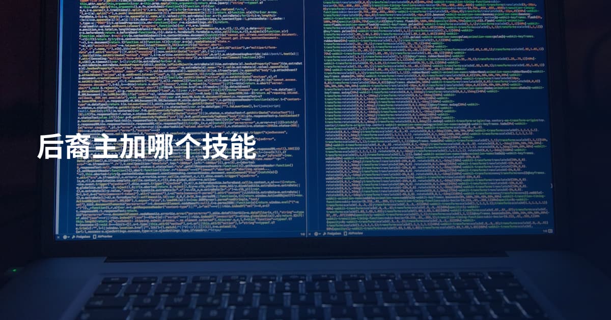 后裔主加哪个技能