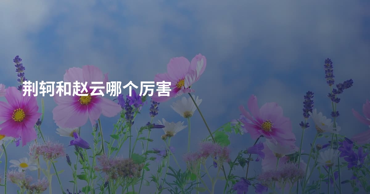 荆轲和赵云哪个厉害
