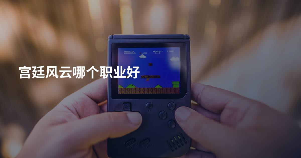 宫廷风云哪个职业好