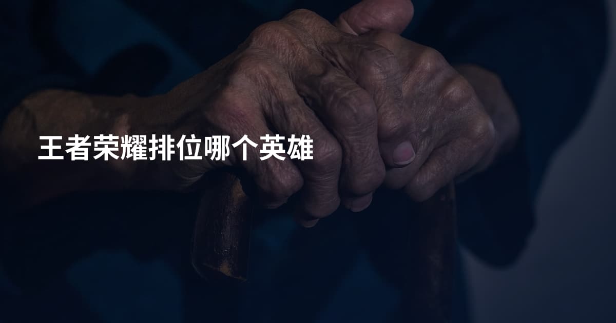 王者荣耀排位哪个英雄
