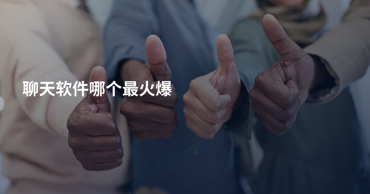 聊天软件哪个最火爆