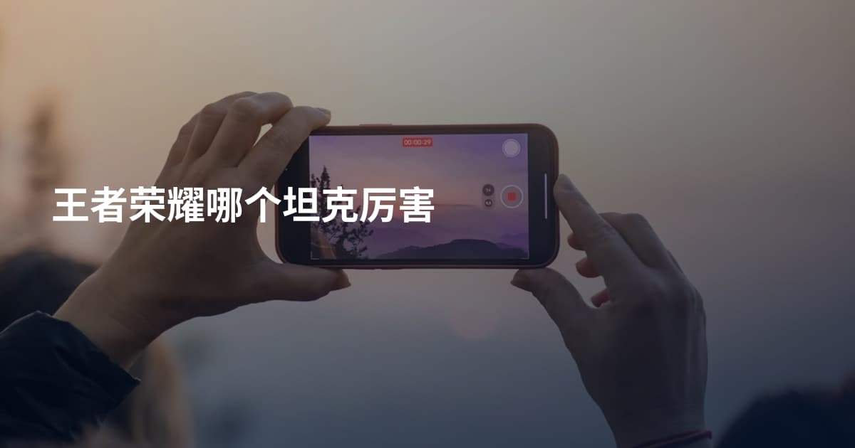 王者荣耀哪个坦克厉害