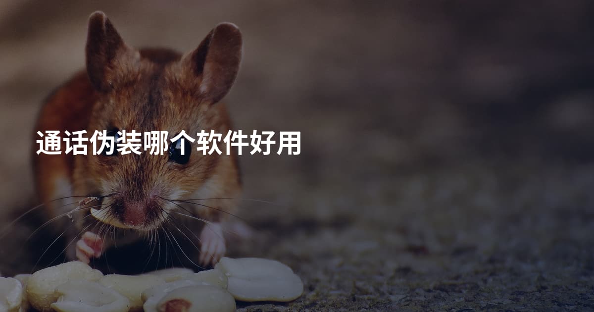 通话伪装哪个软件好用
