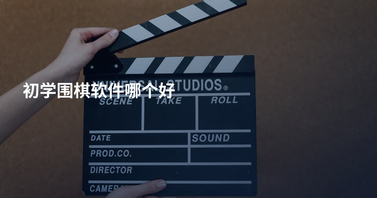 初学围棋软件哪个好