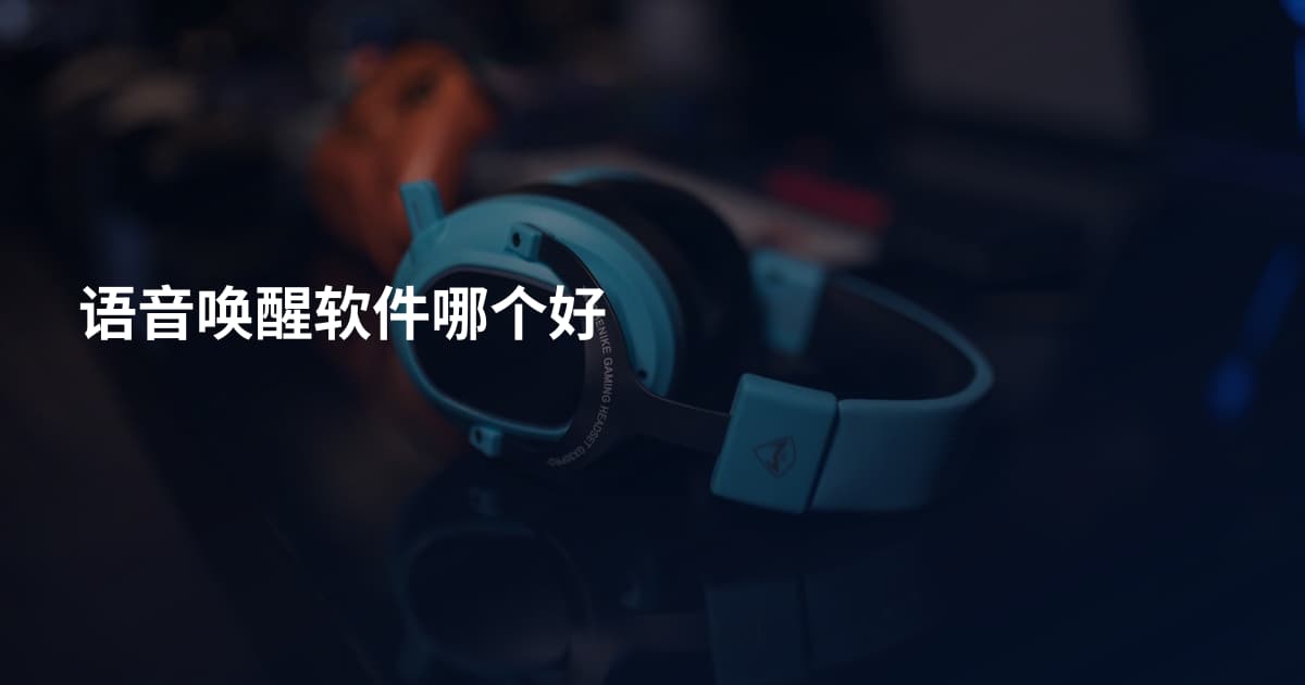 语音唤醒软件哪个好