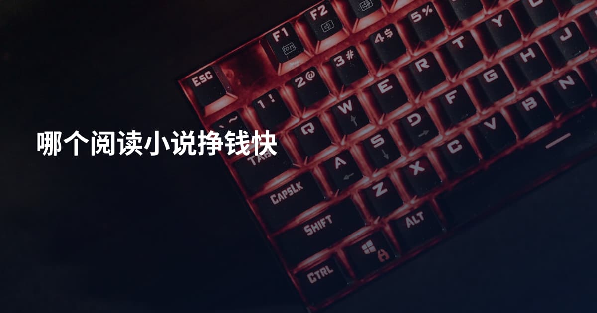 哪个阅读小说挣钱快