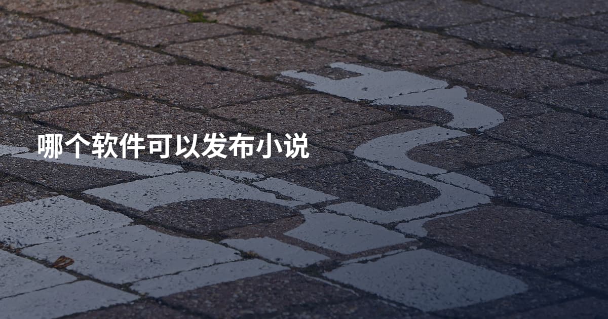 哪个软件可以发布小说