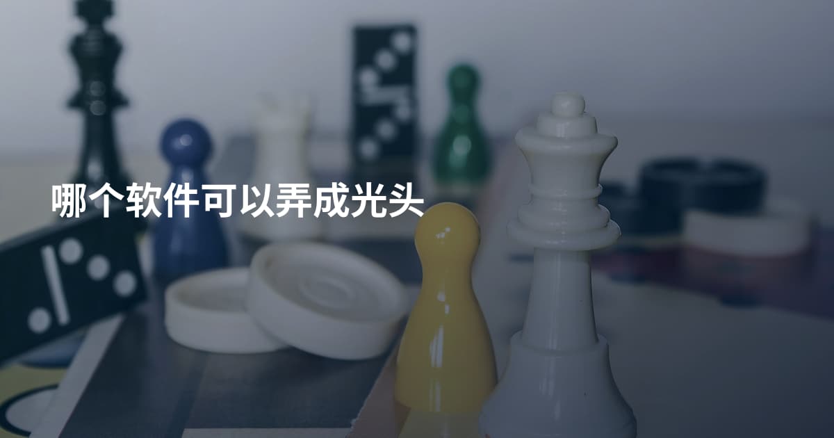 哪个软件可以弄成光头