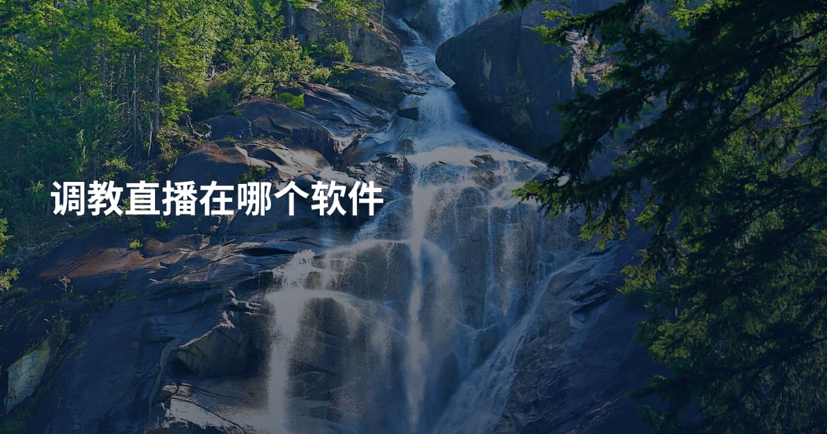 调教直播在哪个软件