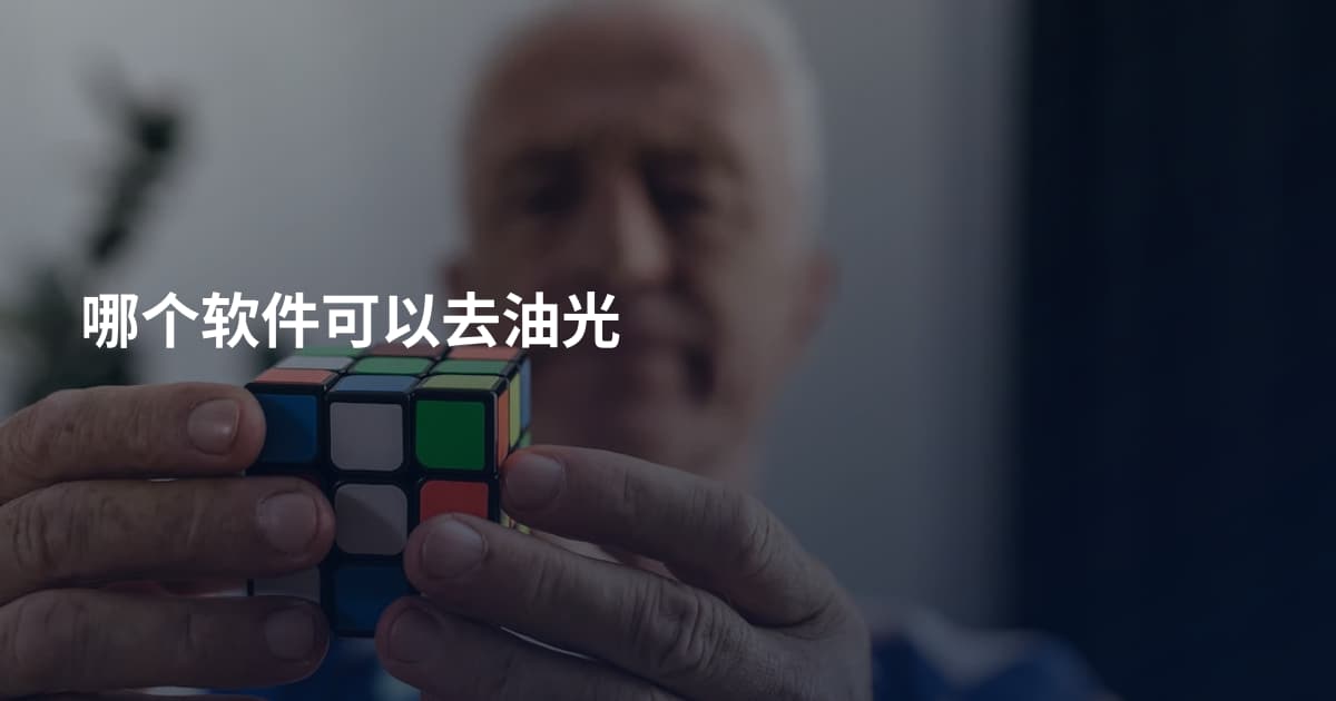 哪个软件可以去油光