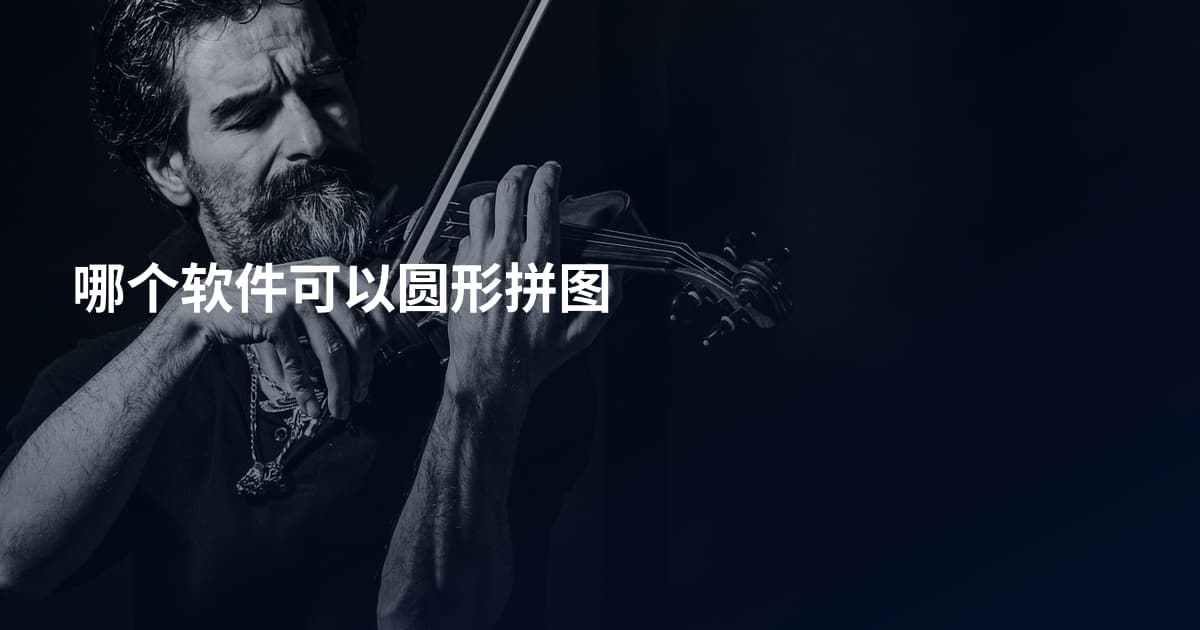 哪个软件可以圆形拼图