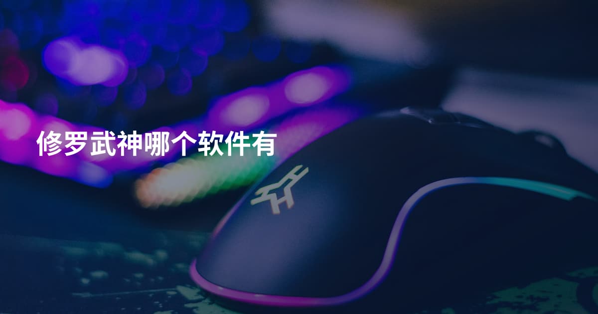 修罗武神哪个软件有