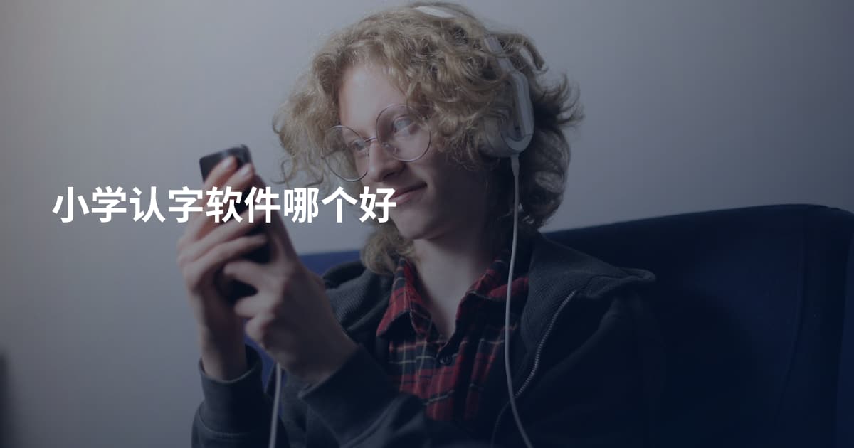 小学认字软件哪个好