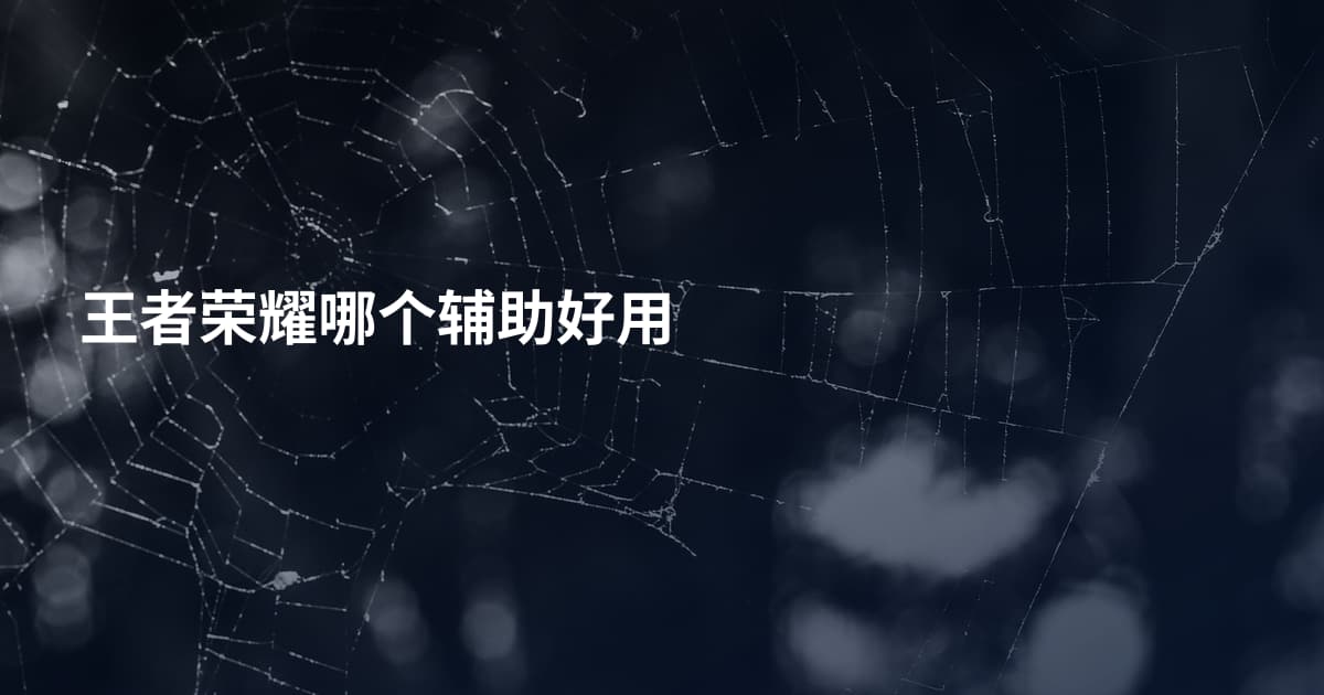 王者荣耀哪个辅助好用
