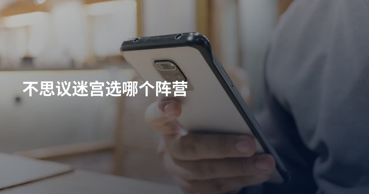 不思议迷宫选哪个阵营