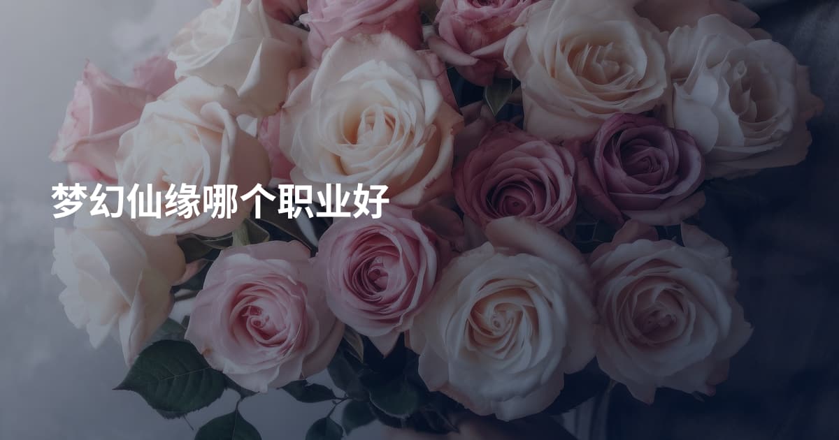 梦幻仙缘哪个职业好