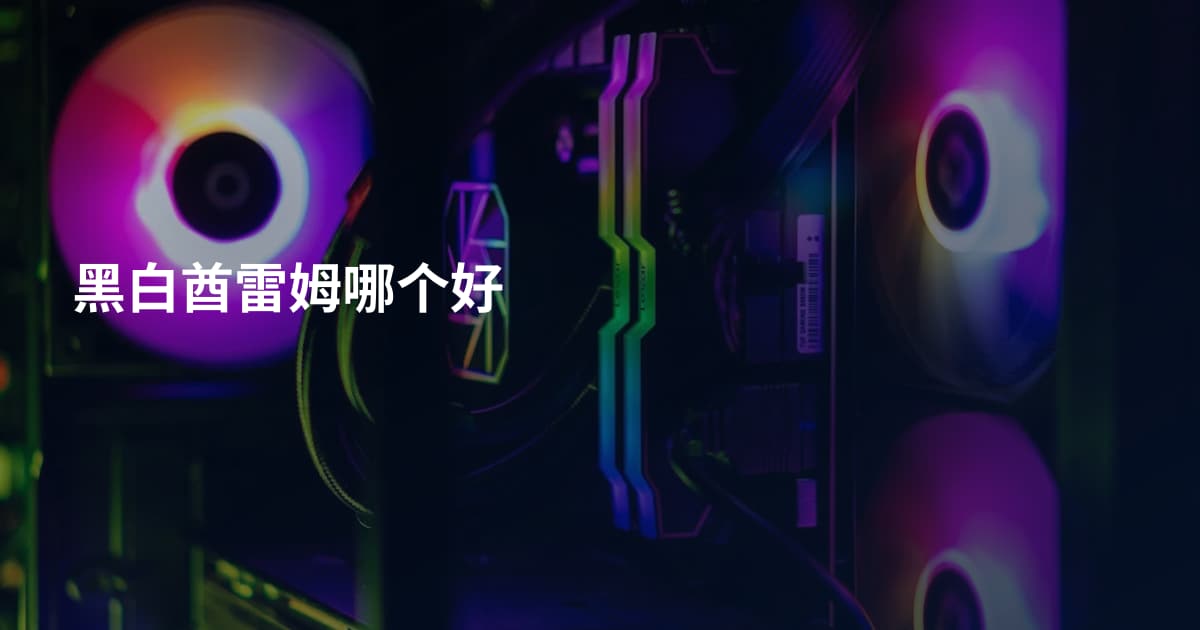 黑白酋雷姆哪个好