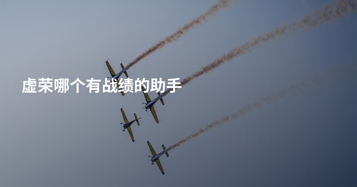 虚荣哪个有战绩的助手