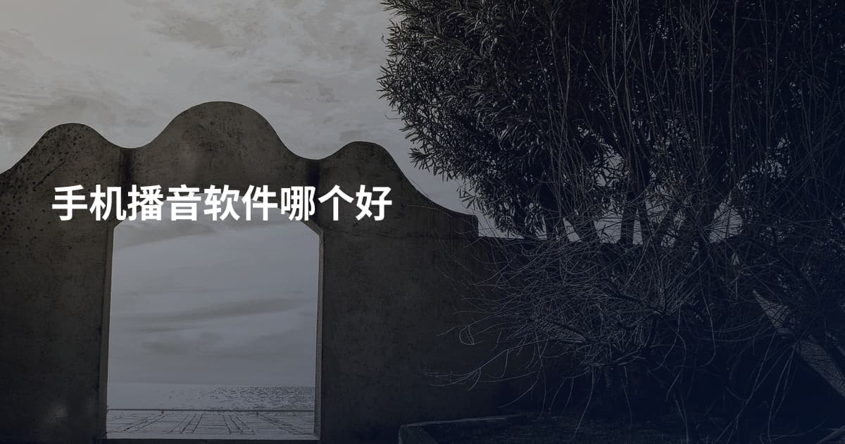 手机播音软件哪个好